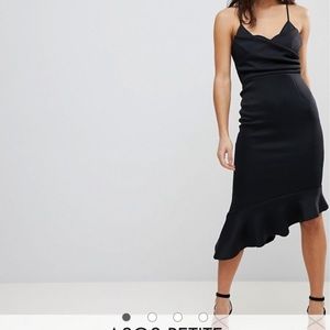 ASOS PETITE Scuba Cami Pephem Midi Dress